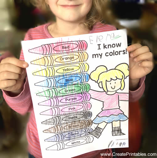 Coloring Page for color crayons
