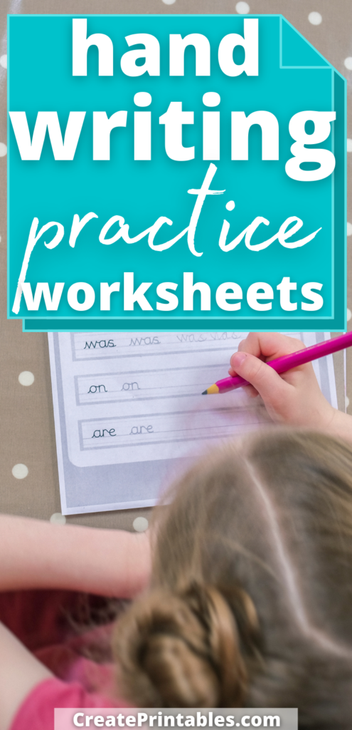 Free Handwriting Practice Worksheets - Create Printables