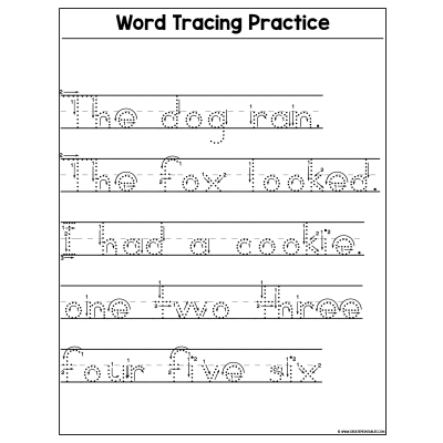 createprintables word tracing practice original